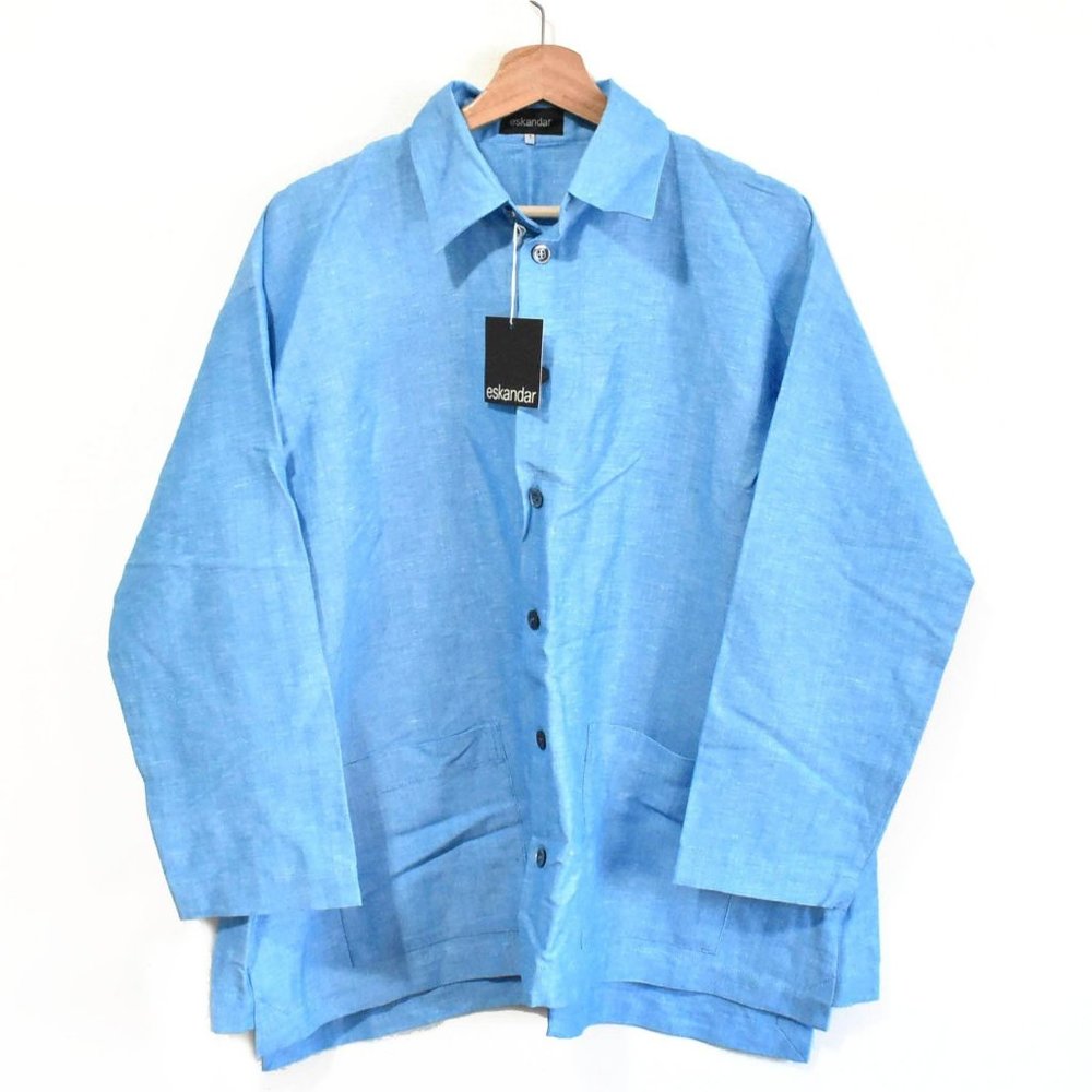 Eskandar NWT Women Linen Jacket Top Blouse 1